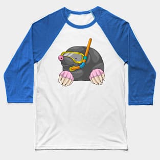 Mole Diver Snorkel Baseball T-Shirt